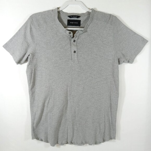 Wings + Horns Button Shirt Men's Gray - Picture 1 of 9